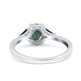 Three Stone Oval Natural Stone Trio Ring