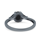 Three Stone Oval Natural Stone Trio Ring