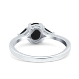 Three Stone Oval Natural Stone Trio Ring
