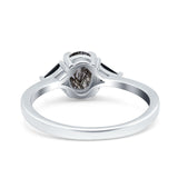 Three Stone Oval Natural Stone Trio Ring