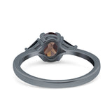 Three Stone Oval Natural Stone Trio Ring