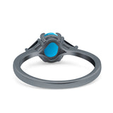Three Stone Oval Natural Stone Trio Ring