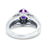 Two Tone Oval Natural Stone Ring