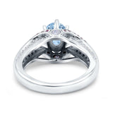 Two Tone Oval Natural Stone Ring