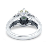 Two Tone Oval Natural Stone Ring