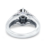 Two Tone Oval Natural Stone Ring