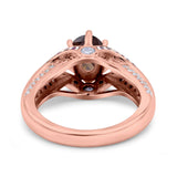 Two Tone Oval Natural Stone Ring