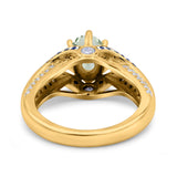 Two Tone Oval Natural Stone Ring