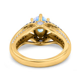 Two Tone Oval Natural Stone Ring