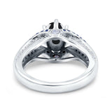 Two Tone Oval Natural Stone Ring