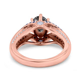 Two Tone Oval Natural Stone Ring