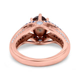 Two Tone Oval Natural Stone Ring