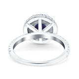 Art Deco Round Natural Stone Ring