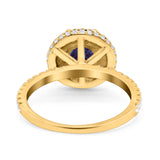 Art Deco Round Natural Stone Ring