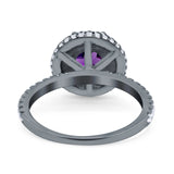 Art Deco Round Natural Stone Ring