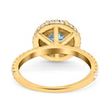 Art Deco Round Natural Stone Ring