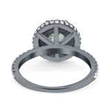 Art Deco Round Natural Stone Ring