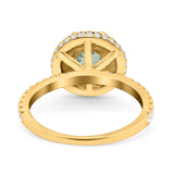 Art Deco Round Natural Stone Ring