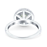 Art Deco Round Natural Stone Ring