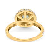 Art Deco Round Natural Stone Ring