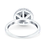 Art Deco Round Natural Stone Ring