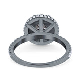 Art Deco Round Natural Stone Ring