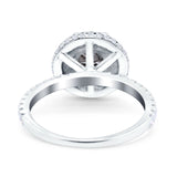 Art Deco Round Natural Stone Ring