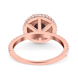 Art Deco Round Natural Stone Ring