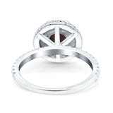 Art Deco Round Natural Stone Ring