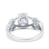 Art Deco Oval Natural Stone Trinity Ring