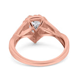 Pear Teardrop Natural Stone Twisted Ring