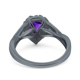 Pear Teardrop Natural Stone Twisted Ring