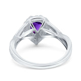 Pear Teardrop Natural Stone Twisted Ring