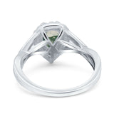 Pear Teardrop Natural Stone Twisted Ring