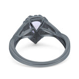 Pear Teardrop Natural Stone Twisted Ring