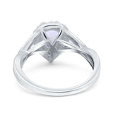 Pear Teardrop Natural Stone Twisted Ring