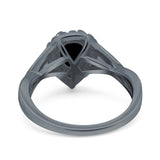 Pear Teardrop Natural Stone Twisted Ring