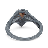 Pear Teardrop Natural Stone Twisted Ring