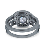 Two Piece Round Natural Stone Ring