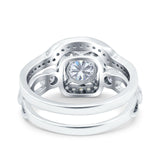 Two Piece Round Natural Stone Ring
