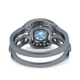 Two Piece Round Natural Stone Ring
