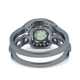 Two Piece Round Natural Stone Ring