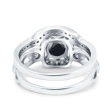 Two Piece Round Natural Stone Ring