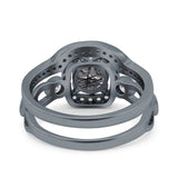 Two Piece Round Natural Stone Ring