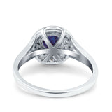 Art Deco Round Natural Stone Floral Ring