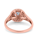 Art Deco Round Natural Stone Floral Ring