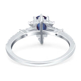 Pear Teardrop Natural Stone Cluster Ring