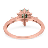 Pear Teardrop Natural Stone Cluster Ring