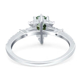 Pear Teardrop Natural Stone Cluster Ring