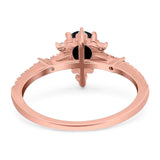 Pear Teardrop Natural Stone Cluster Ring